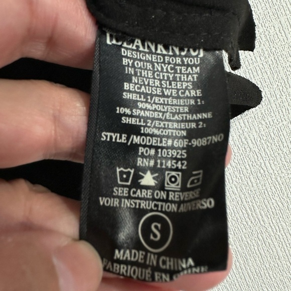 Blank NYC faux suede drape wrap front jacket black size S - Picture 10 of 11